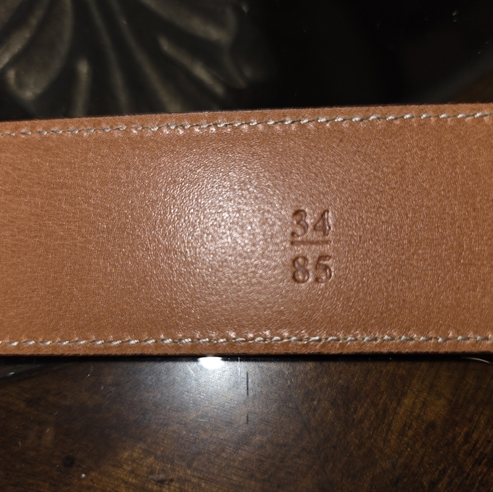 TRAFALGAR CORTINA EASTON Men's Brown Leather Belt - Picture 9 of 9